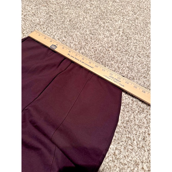 J. Jill Slim Leg Leggings Small Maroon Red Ponte Stretch‎ Mid Rise Solid Stretch - Picture 5 of 6